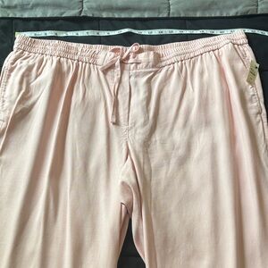 Talbots Women’s Petite Pink Drawstring Pants 3xp wide leg